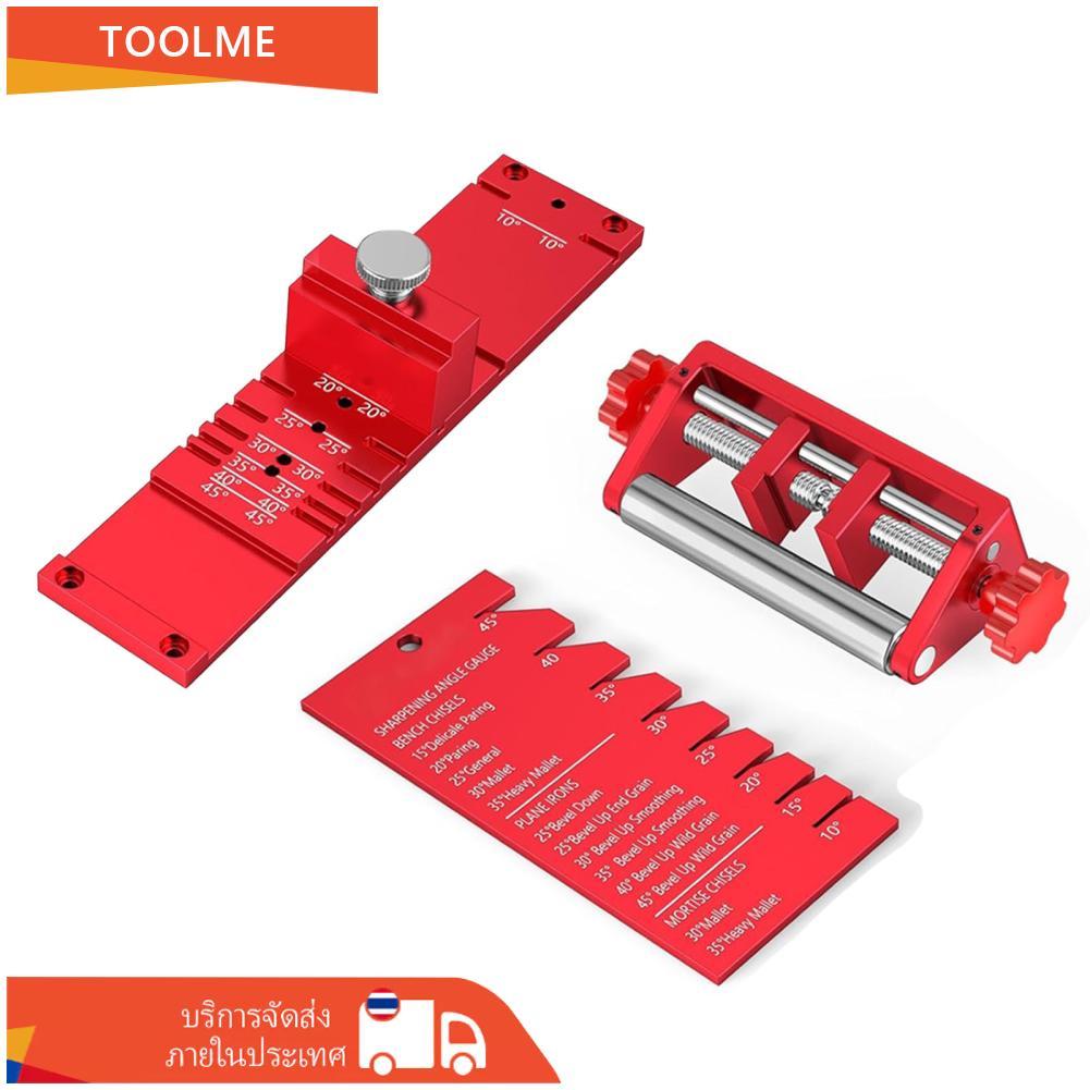 toolme-TH Chisel Sharpening Jig อลูมิเนียมอัลลอยด์ Honing Guide สำหรับสิ่วและเครื่องบิน 10 ° ถึง 45 