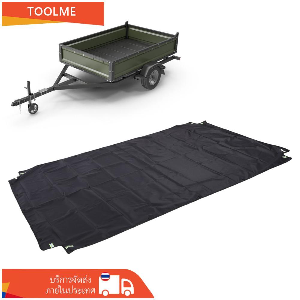 Toolme-TH Dump Trailer Tarp พร้อมเชือก Windproof ผ้า Oxford Heavy Duty Utility Cover ป้องกันสภาพอากา