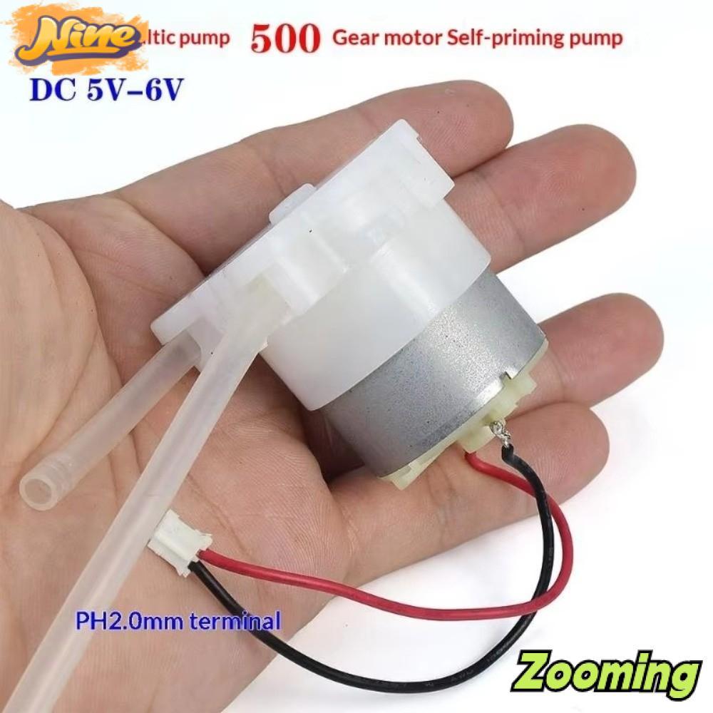 ZOOMING Dosing Liquid Pump, แปรงโลหะ DC 6V Micro Peristaltic Pump, 500 RPM Squeeze Pump DC 5V ปั๊มน้ํา