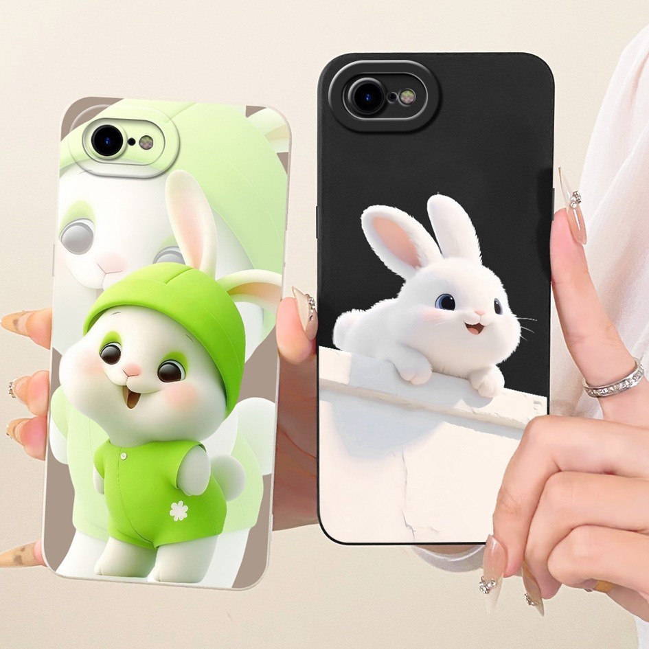 สําหรับiPhone SE 2020 2022 ปลอกA2296 A2783 ใหม่Creativeกระต่ายแมวการ์ตูนซิลิโคนเหลวนุ่มสําหรับiPhone