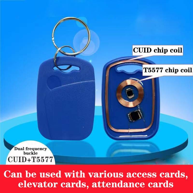 BlowGentlyWind 1/5PCS Dual Chip ความถี่ RFID 125KHZ T5577 EM4305 + 13.56MHZ เปลี่ยน Writable IC + ID