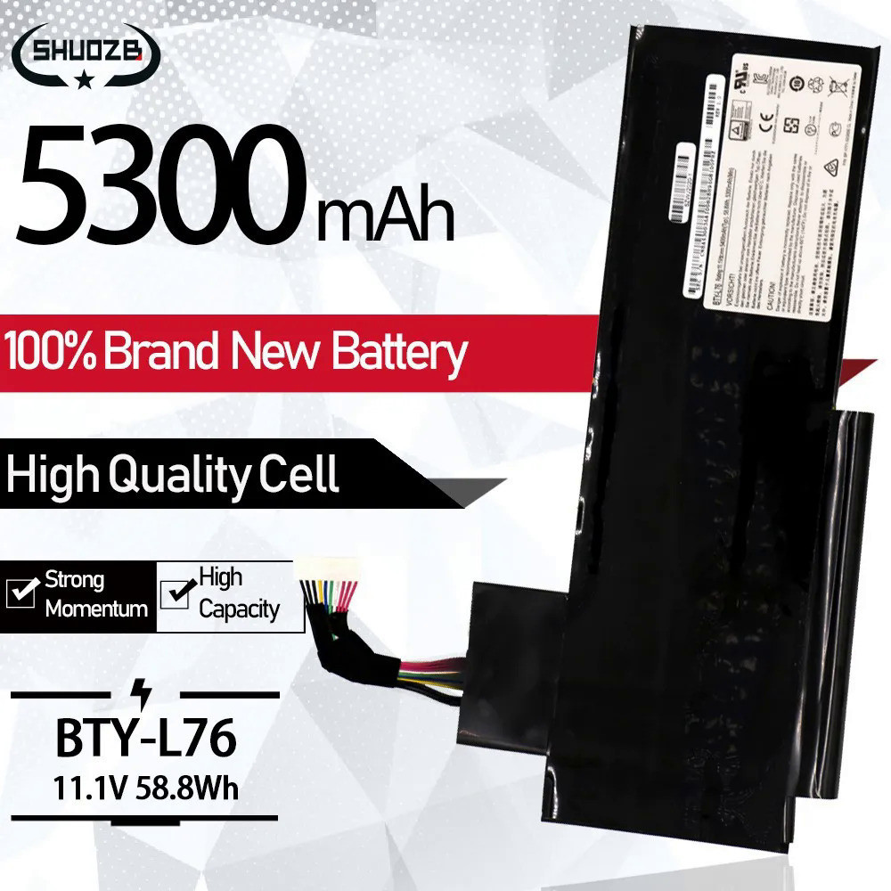 New BTY-L76 Laptop Battery For MSI GS70 2OD 2PC 2PE 2QC 2QD 2QE GS72 MS-1771 MS-1772 MS-1773 MS-1774