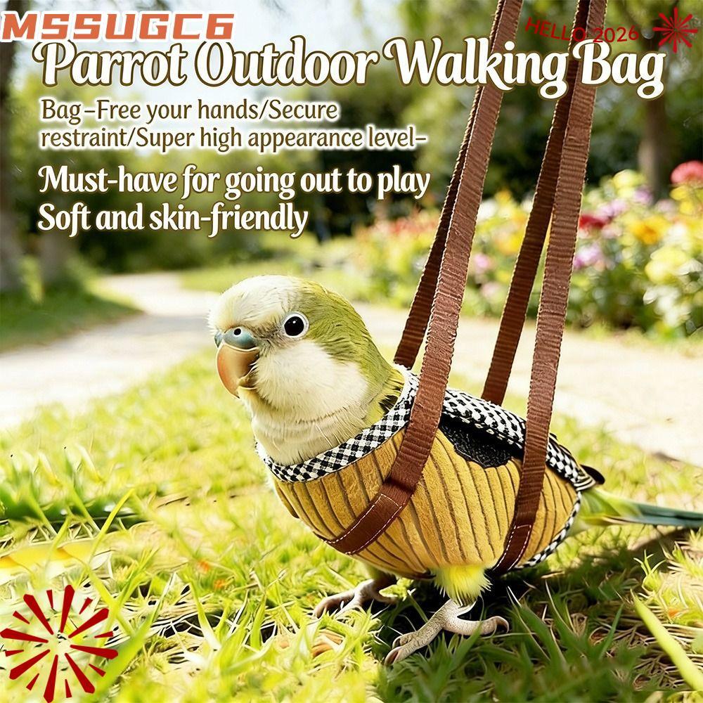 IMSSUG Parrot Vest Carrier, Anti Escape ปรับสายได้ Bird Bag, Breathable Portable Bird Travel Bag Bud