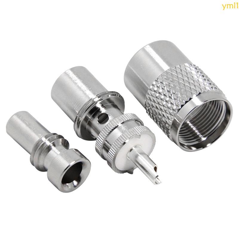 Yml1 UHF ชาย PL259 ปลั๊กบัดกรี RG8X RG59 RG8 สายเชื่อมต่อคุณภาพ