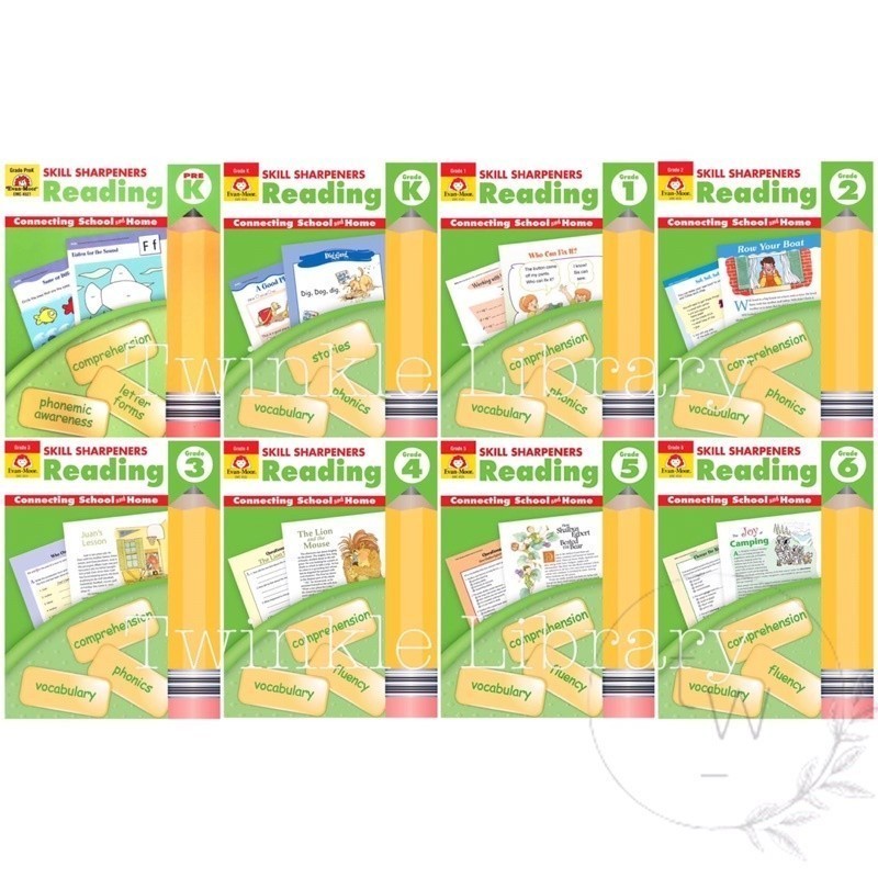 PHYSICAL BOOK Skill Sharpeners Reading Grade PreK K 1 2 3 4 5 6 | Reading / Comprehension for Childr