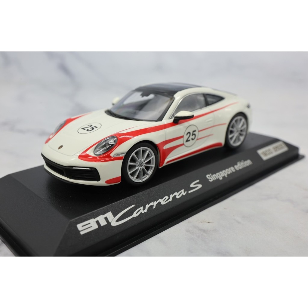 [Orphan] แพ็คเกจโรงงานแท้ของ Porsche 1/43 Porsche 911 Carrera S Singapore Edition Singapore Limited 
