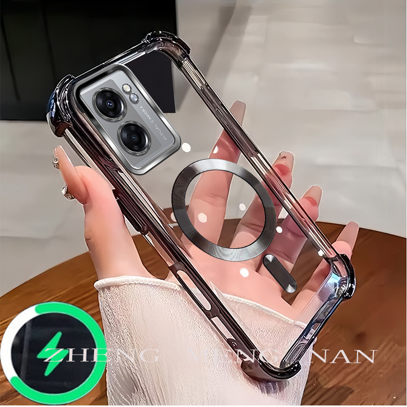 เหมาะสําหรับ OPPO A57 4G 2020 A57 5G 2020 A77S 4G เคสโทรศัพท์ CD รูปแบบแหวนดูดแม่เหล็ก TPU anti drop