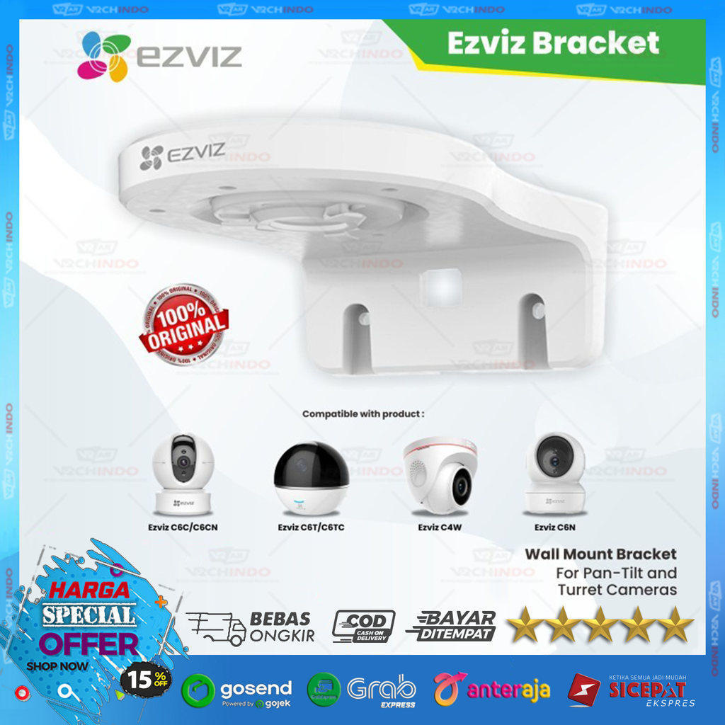 ขายึดผนังในร่มสําหรับกล้องวงจรปิด EZVIZ C6CN C6N C4W C6TC WALL MOUNT !!