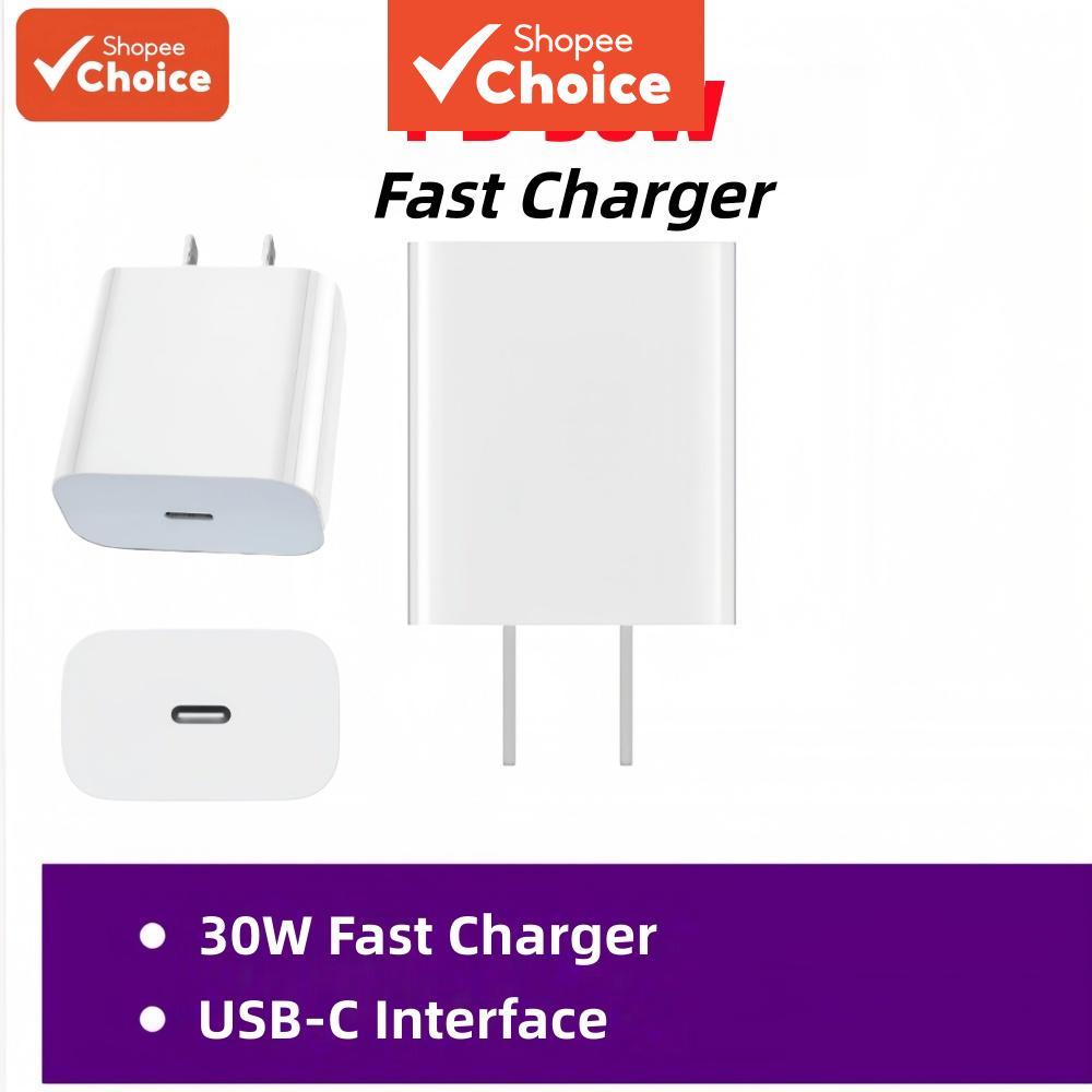 หัวชาร์จเร็ว GaN 30W PD สําหรับ iPhone, Samsung, iPad, โทรศัพท์มือถือ Android