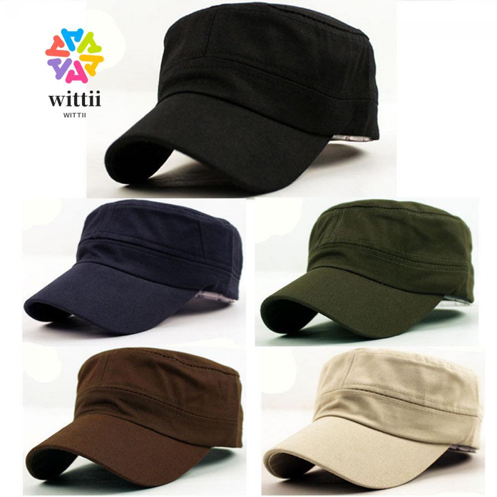 WITTII Plain Cap Vintage Patrol Cotton