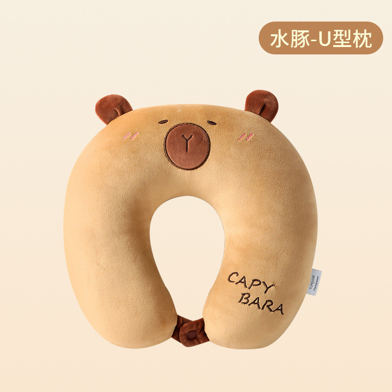 [คําแนะนําร้านค้า] PP Cotton u-Shaped Pillow Travel Pillow Crystal Velvet หมอนรองคอสบาย Office Nap P