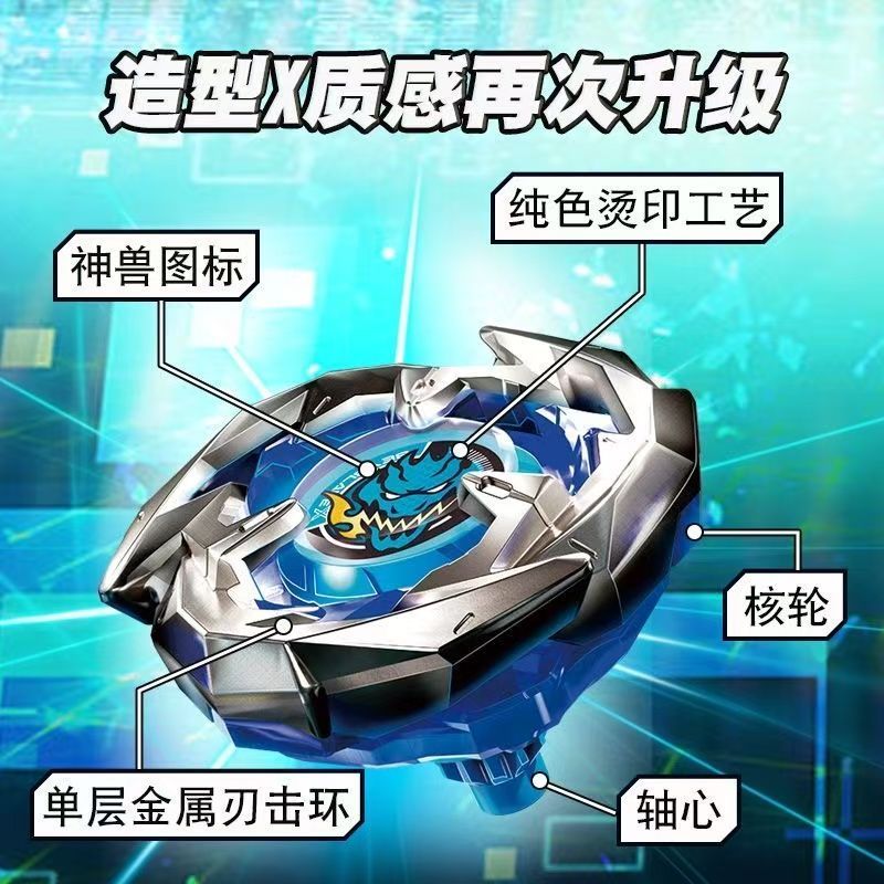 SB Burst Hurricane Beyblade Generation X Series BX-14 Alloy Shark Spur Battle Beyblade พร้อม Launche