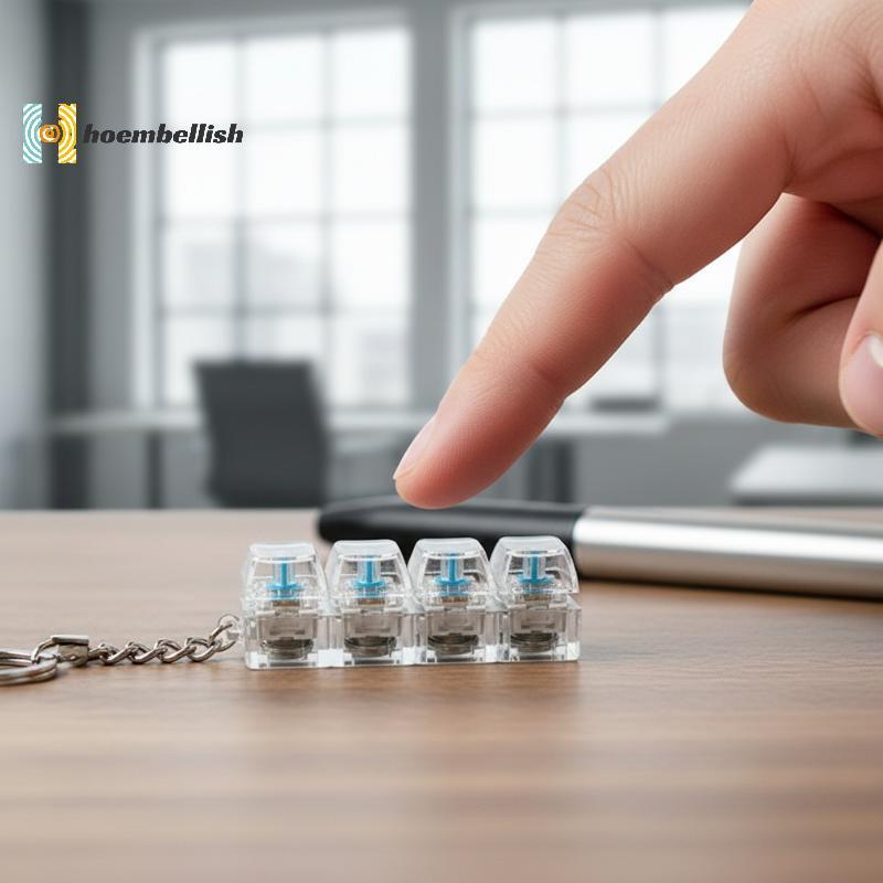 <Hembellish> 4Key Mechanical Keyboard Axis Tester LED Keycap Switch Sampler Key ของเล่นความเครียดบรร
