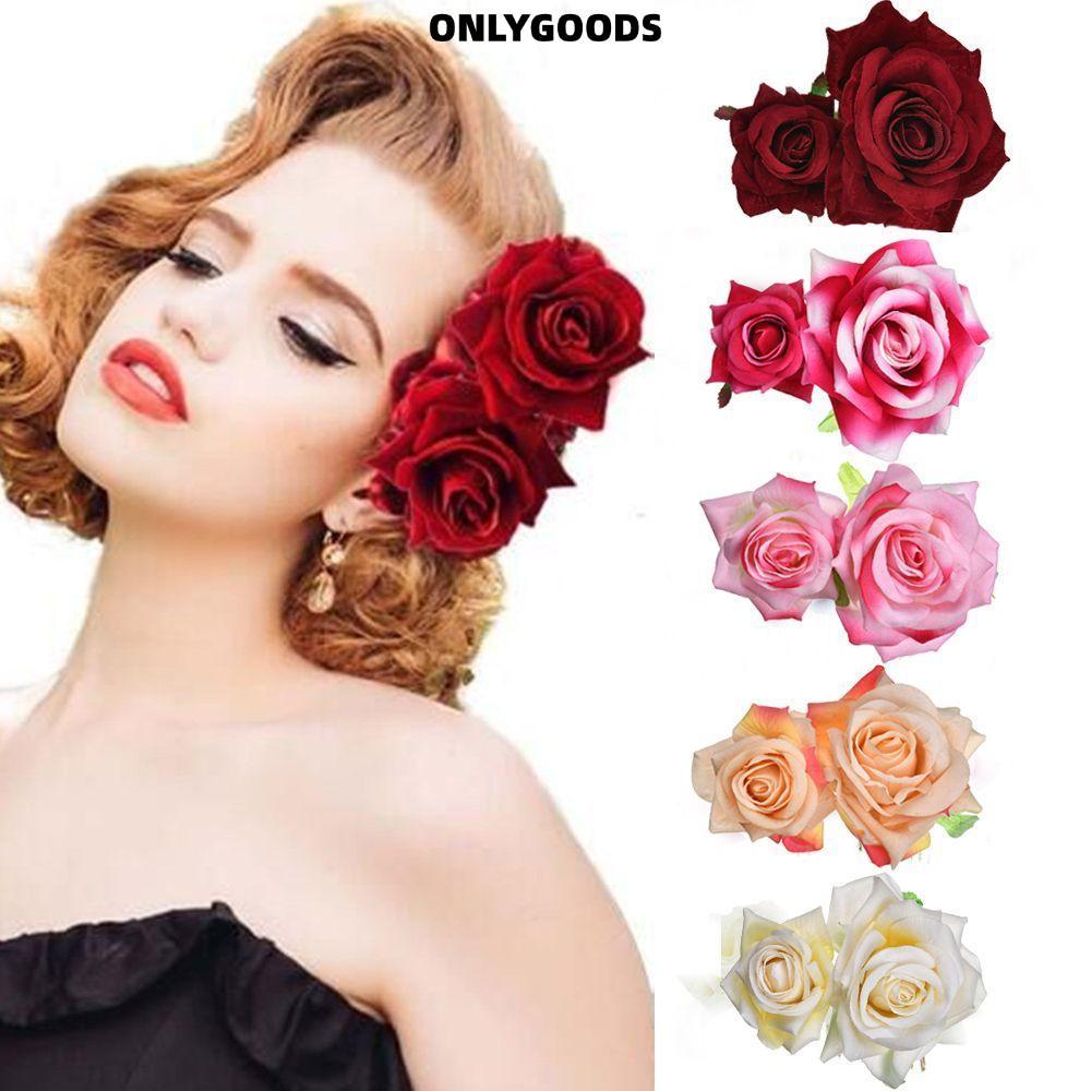 เพียงแฟชั ่ นใหม ่ เจ ้ าสาว Rose ดอกไม ้ Hairpin เข ็ มกลัดงานแต ่ งงานเพื ่ อนเจ ้ าสาว Party อุปกรณ ์ เสริมคลิปผม