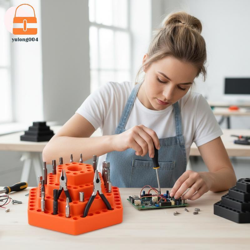 [PE] 1 ชิ้น Bit Hex Shank Organiser Bit Holder กล่องสําหรับเจาะ 4.8 มิลลิเมตร/หกเหลี่ยมเคล็ดลับกล่อง