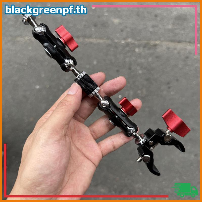 กล้องสีดําโลหะ Super Clamp 1 ชุดปรับ Double Ball Head Magic Arm สําหรับ Monitor ขาตั้งกล้อง Rig Setup,