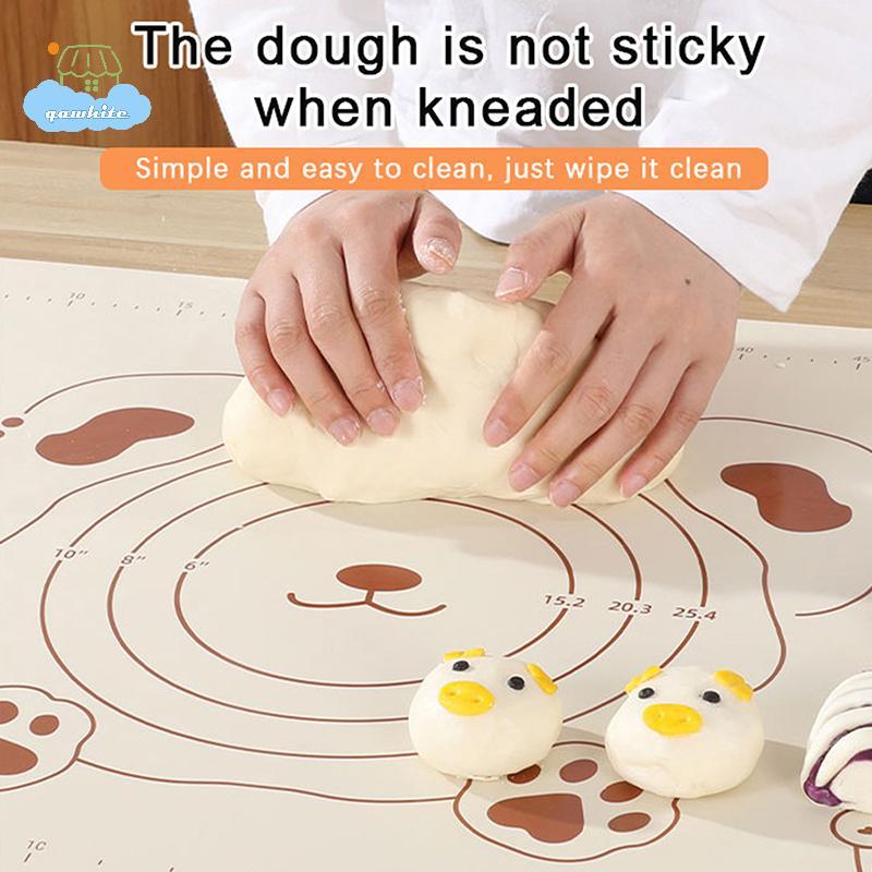 [LI] 1 PC ซิลิโคน Pastry Mat Baking Mat Non-Sti Dough Mats Pastry Mats สําหรับ Rolling Dough พร้อมกา