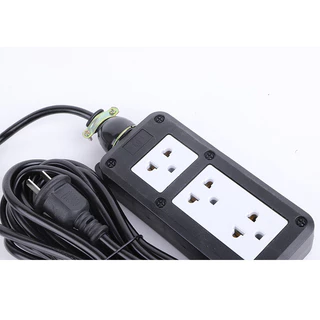 ปลั๊กสนาม 2x4 บล็อกยาง สาย VCT2x1 รองรับไฟสูงสุด 3000W ยาว 5M,10M,15M,20M,30M