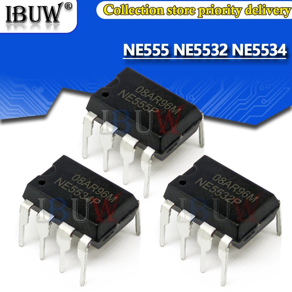 10PCS DIP8 NE555P NE5532P NE5534P DIP NE555 NE5532 NE5534 ในสต็อก