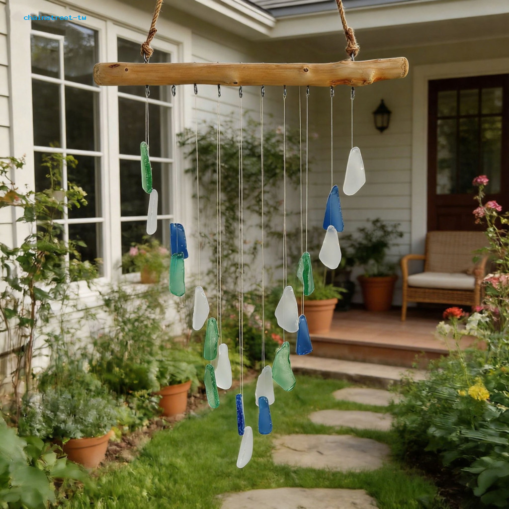 Sun Catcher Wind Chime Powder เคลือบ Wind Chime Handcrafted Sea Glass Wind Chime สําหรับกลางแจ้งในร่