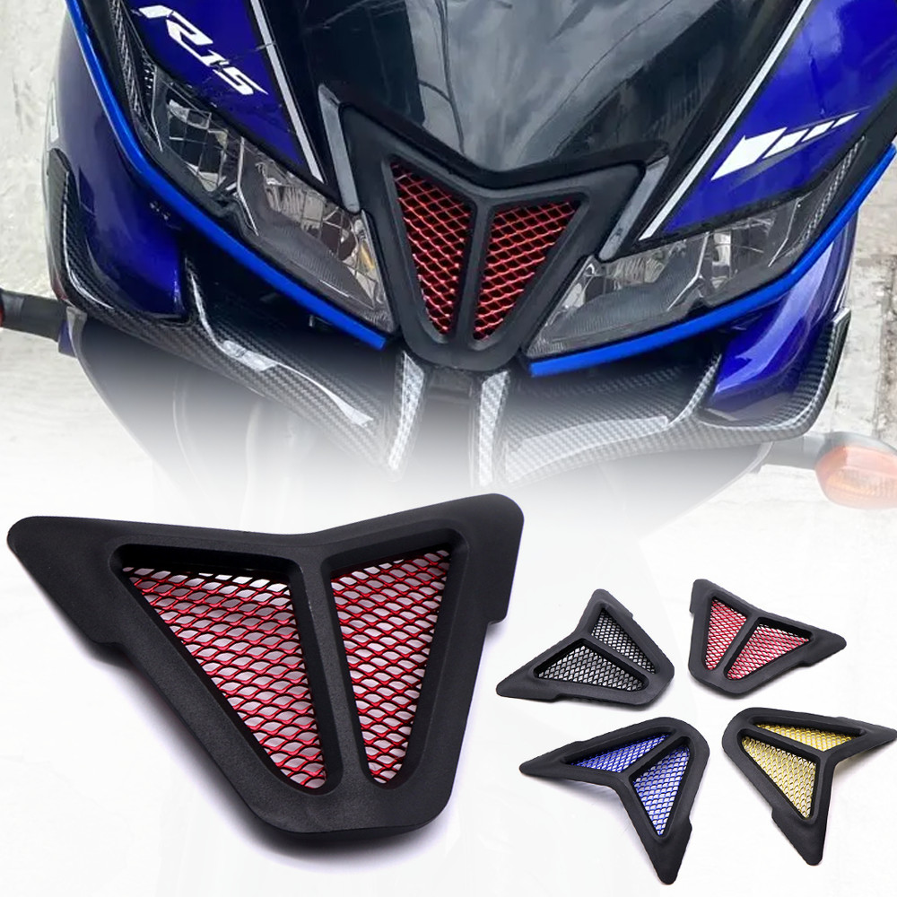 รถจักรยานยนต์ Air Inlet ฝาครอบอลูมิเนียมตาข่าย Intake Guard Protector สําหรับ Yamaha R15 V3 R15-V3 2018 2019 2020