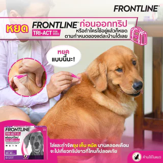 Frontline TRI-ACT [แท้💯] สำหรับสุนัข หยดตรงจุด หยุด ยุง เห็บ หมัด (แบ่งขาย/ยกกล่อง)
