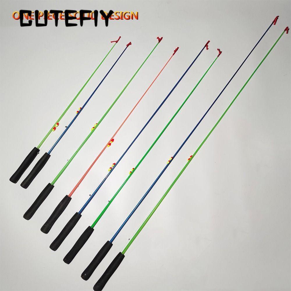 CUTEFIY เบ็ดตกปลาครบชุด, กล้องส่องทางไกล Fishing Pole ชุดเบ็ดตกปลา, เด็กแก้ว Fibre Casting Rod Carbo