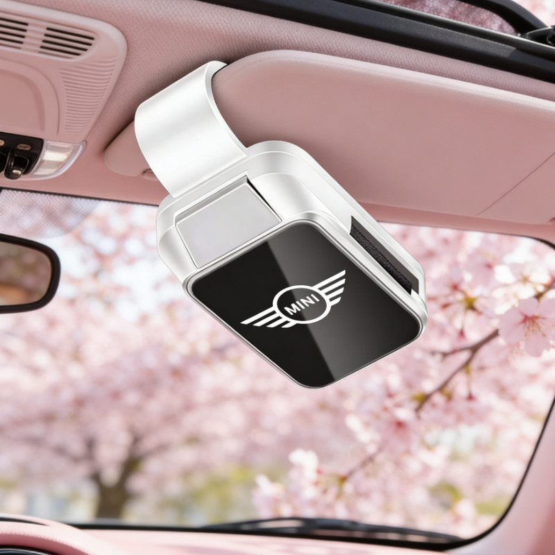 สําหรับ Mini Cooper ทํางาน One JCW R56 R53 F54 F55 F56 F57 F60 Clubman R59 ภายในรถ Sun Visor แว่นตาผู้ถือแว่นตากันแดดคลิป