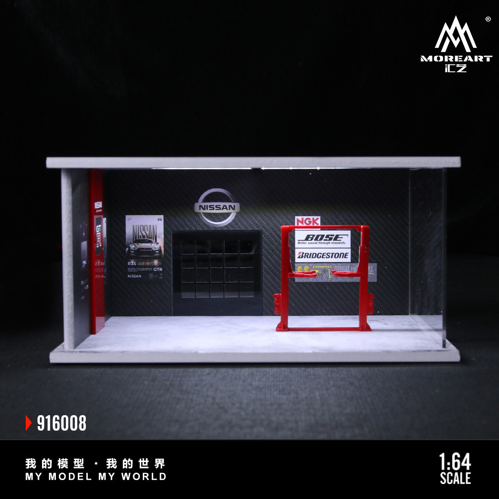 MOREART 1:64 Auto Repair Shop G-style - Lighting Version Scene MO916008