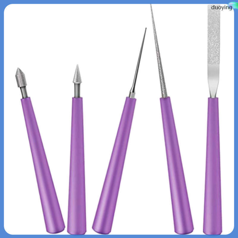 5 ชิ้นลูกปัด Reamer ชุดลูกปัด Reamer Beading เครื่องมือลูกปัด Reamer Jewelers เครื่องมือ duoying