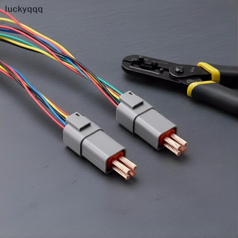 Luckyqqq DT04-12P DT06-12S ขั้วต่อไฟฟ้ากันน้ํา 2 3 4 6 8 12 Pin Kit พร้อม Terminal สําหรับรถจักรยานย