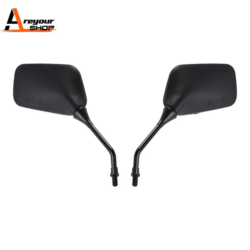 Ar Pair Black Mirrors M10 Rearview Mirrors for Kawasaki KLR250 KLR600 KLR650