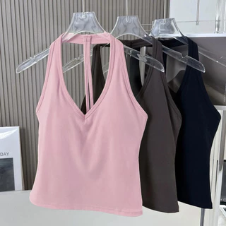 MAGIEYOGA Sports Bra ดีไซน์ halter แบบตัดทอนั่บาร์หลังสวยงาม สวมใส่สบาย เหมาะสำหรับการออกกำลังกายโยคะ