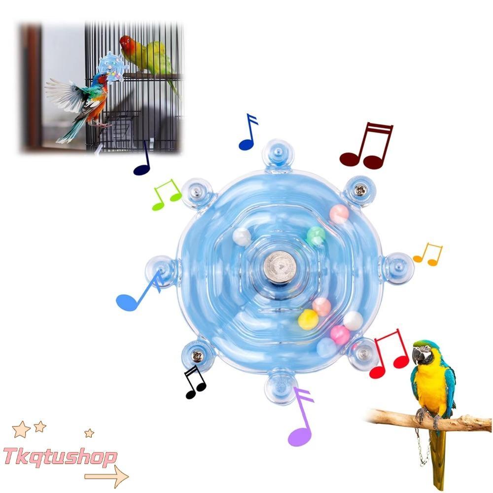 IMIHAN1 Parrot Interactive ของเล่น,ทนทาน Rattle Parrot ล้อของเล่น,ตลกเสียงเปลี่ยนเพลงเพื่อบรรเทา Xuanfeng Design Sounding Ball ของเล่นนกกรงอุปกรณ์เสริม
