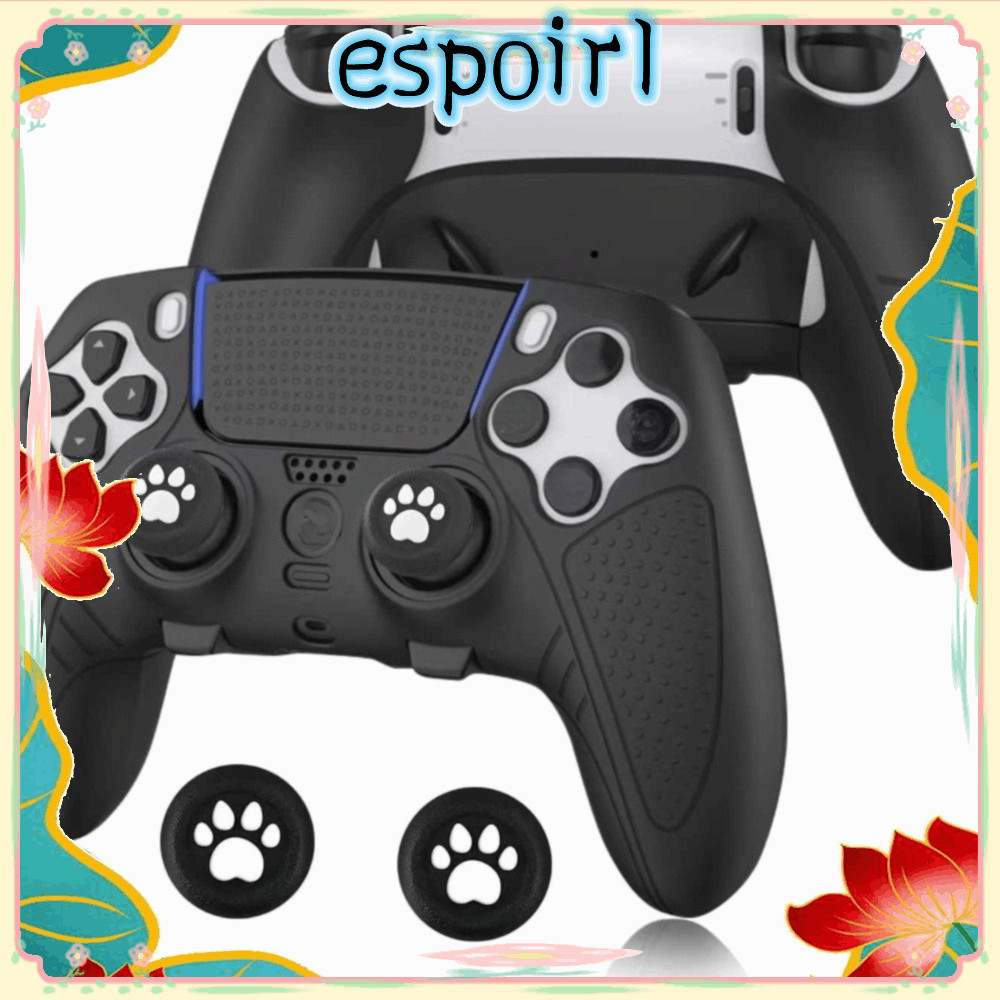 ESPOIR Controller Skin, พร้อม Thumb Grip Caps ชุดควบคุมกันลื่น, ฝาครอบป้องกันซิลิโคนป้องกันรอยขีดข่ว