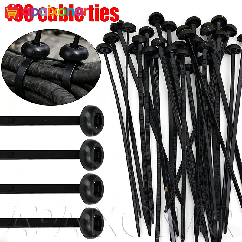 [Happt] 100-20 ชิ้น Universal Cable Tie Buckle - Heavy Duty Self-Locking Zip Tie Holder - สายคงที่ -