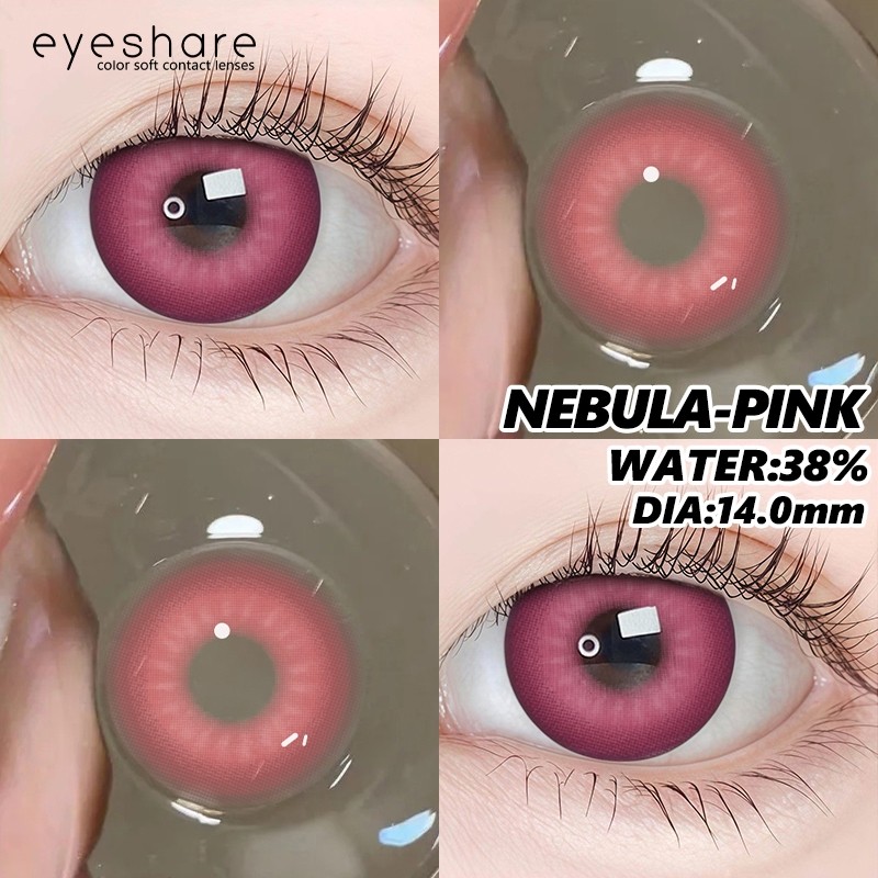 (COD) คอนแทคเลนส์ NEBULA บทบาทการเล่น 14.0 มม. สีชมพู คอนแทคเลนส์สี สไตล์คอสเพลย์ ใช้งานทั่วไป