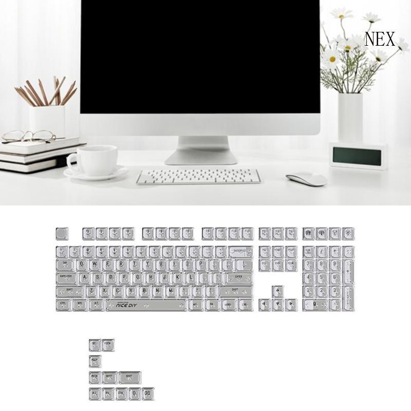 NEX 132Key MDA Profile Keycaps Backlit Crystal Keycaps สําหรับคีย์บอร์ดแบบกลไก