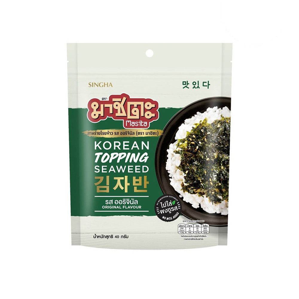 [สินค้าส่งด่วน] มาชิตะสาหร่ายโรยข้าวรสออริจินัล 40 กรัม MASITA TOPPING SEAWEED ORIGINAL 40 G.