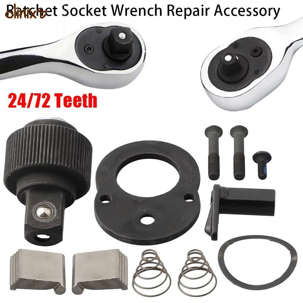 OLINIXT 1 ชุด Ratchet Socket ประแจซ่อมอุปกรณ์เสริม, Ratchet เครื่องมือ 24/72 ฟัน Ratchet ประแจอะไหล่ชุด, S/M/L 1/4 "3/8" 1/2 "อะไหล่ เครื่องมือ