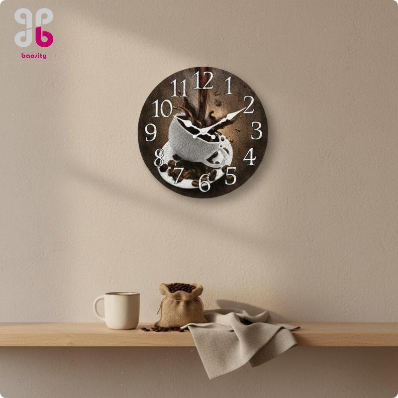 [Baosity] Coffee Time Decorative Plaque 2D Flat Coffee Cup Wall Effectless Hang for Cafe