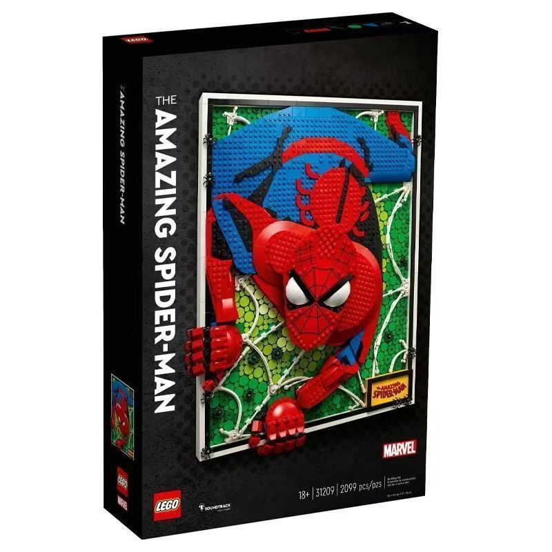 [] Art Series 31209 Extraordinary Spiderman 3D ภาพวาดชายหญิงการศึกษาประกอบอาคารบล็อกของเล่นของขวัญ o