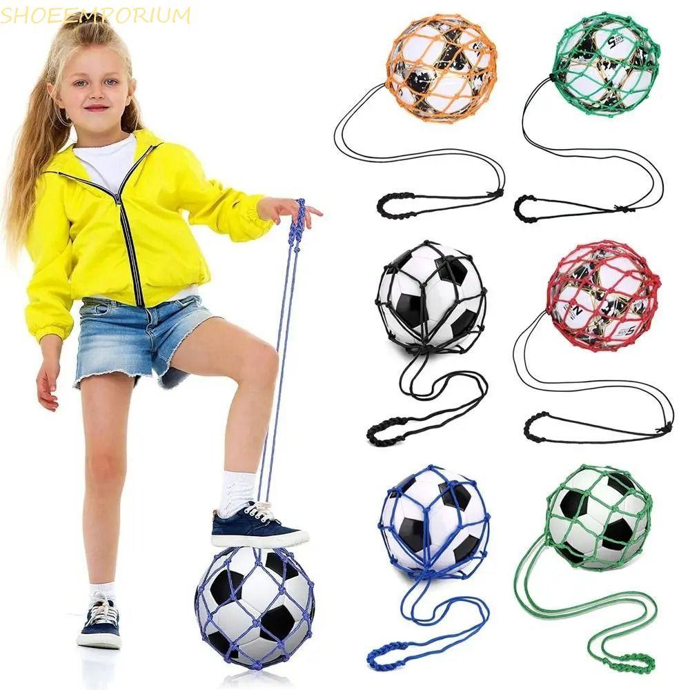 SHOEEMPORIUM ฟุตบอล Kick Trainer กระเป๋าสุทธิ, อุปกรณ์ฟุตบอลถุงตาข่ายฟุตบอล Ball Net Kicker Trainer,