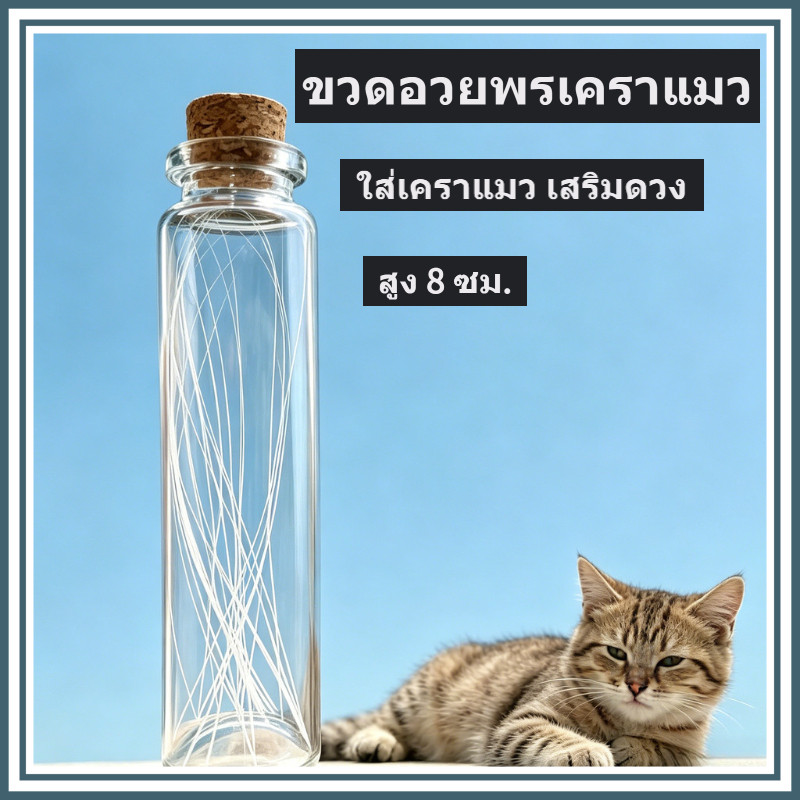 ขวดระลึกสุนัขแมว – เก็บขน/เคราสัตว์เลี้ยง มือทันสมัย ปกปิดนิรภัย