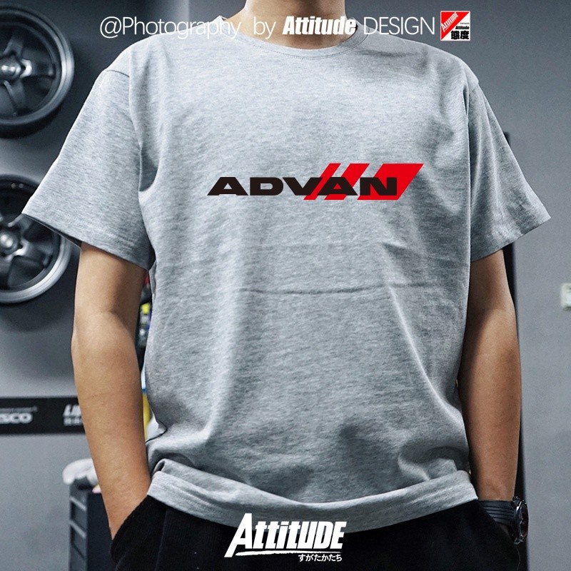 Spot Attitude ญี่ปุ่น JDM ดัดแปลง Yokohama Advan ล้อ AD08R ริบบิ้น AD09 เสื้อยืดแขนสั้น