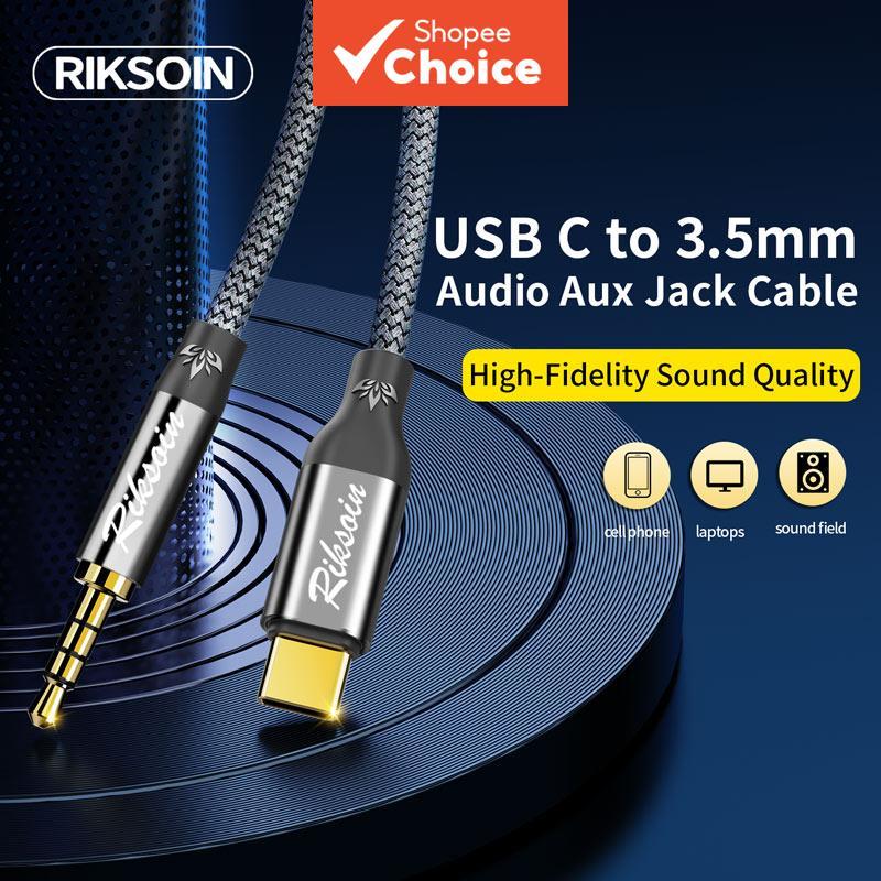 อะแดปเตอร์แปลงสายเสียง USB-C เป็นช่องเสียบหูฟัง 3.5 มม. พร้อมไมโครโฟน สําหรับ iPhone 15 16, Samsung 