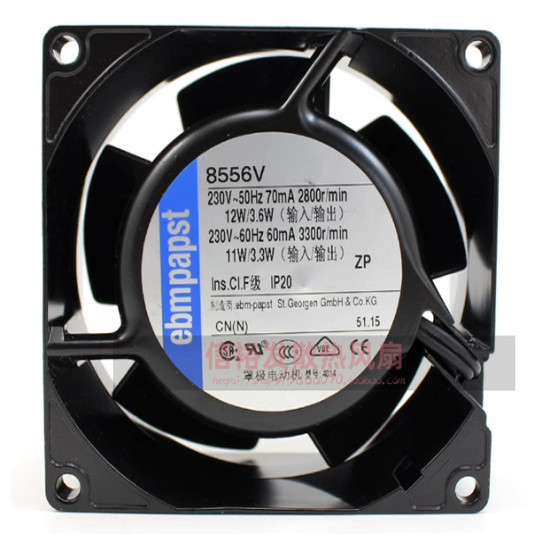 8850N 8556N/NR 8550N/V 230V 8038 พัดลมระบายความร้อนทนอุณหภูมิสูง