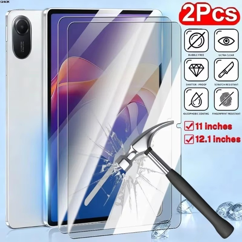 1-2 ชิ้นป้องกันแสงสีฟ้ากระจกป้องกันหน้าจอสําหรับ Redmi Pad 2 SE 8.7 11 9.7 HD กระจกนิรภัยสําหรับ Redmi Pad 10.61 K Pad 2 8.8 แท็บเล็ตด้านหน้าป้องกันฟิล์ม