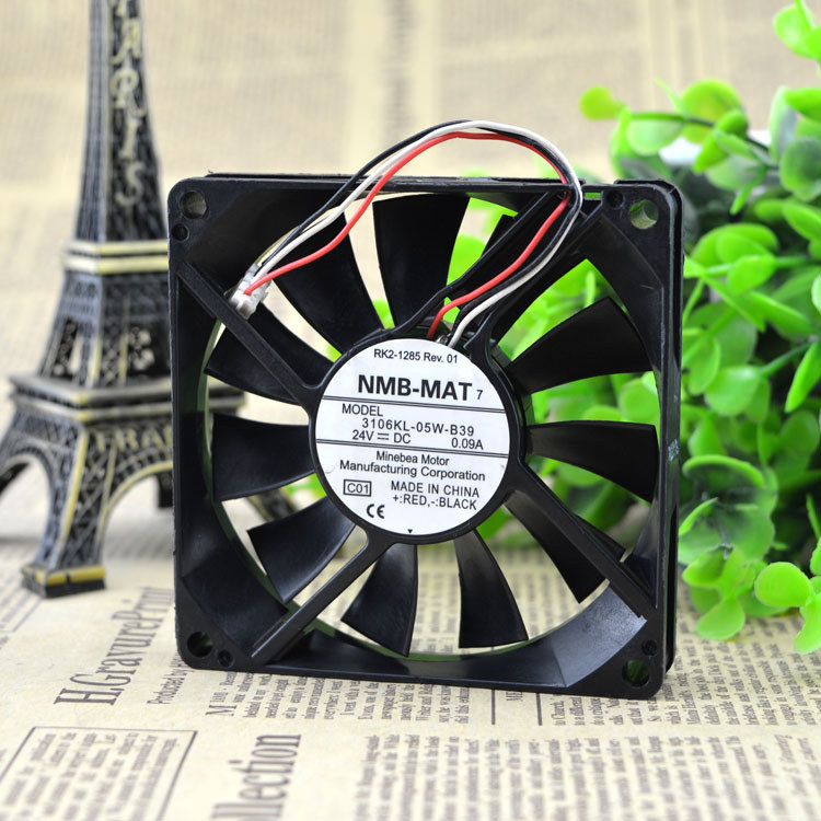 NMB 8015 8 ซม. 24V0.09A Dual Ball Inverter/Copier Fan 3106KL-05W-B39