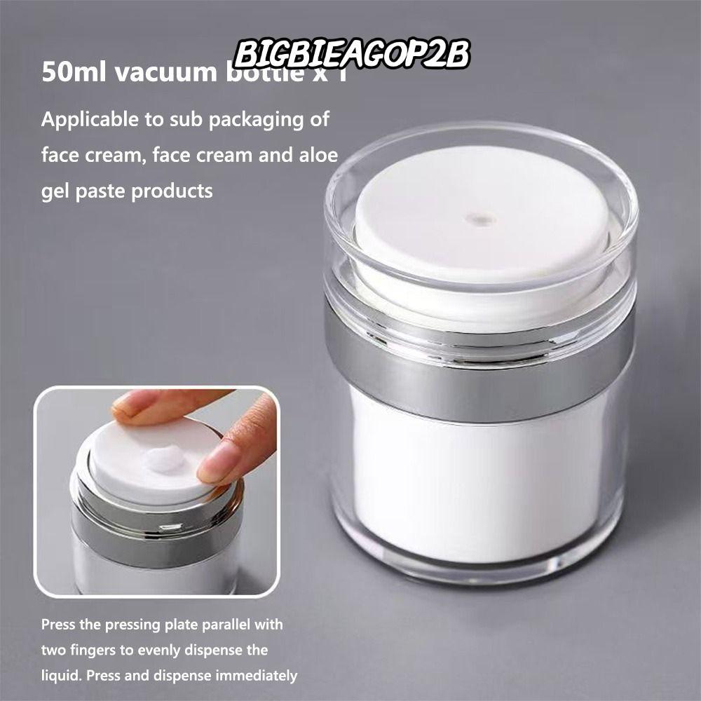 BIGBIEGOP2B Face Cream Lotion Cream Bottle, Full-cover Push-type Vacuum Bottle, Gift Travel Bottle 1